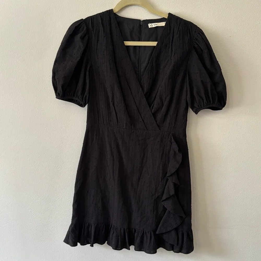 La’Ven Black dress with Ruffles (NWOT) - Picture 1 of 10